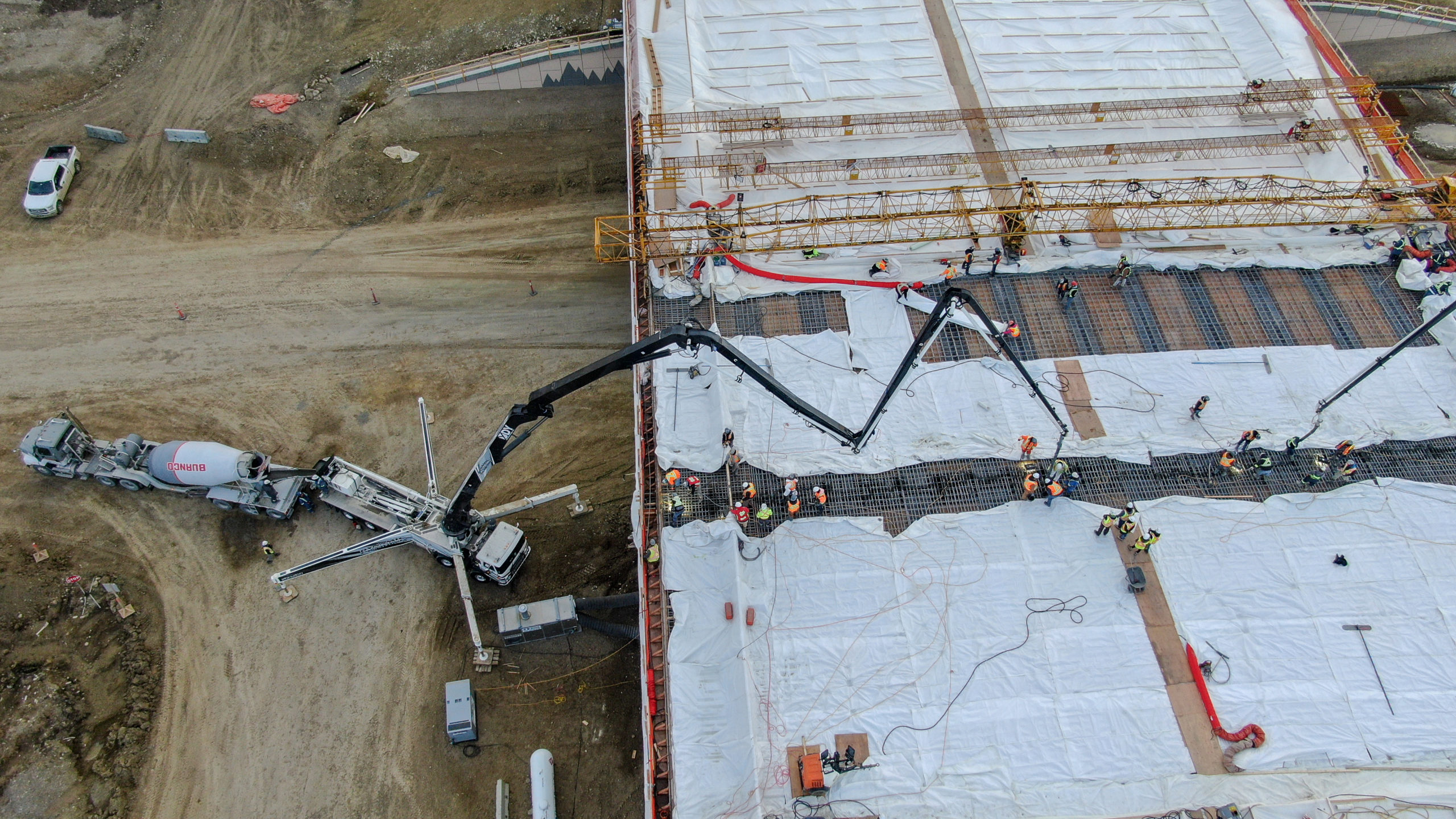 Dynamic Concrete Pumping working on the Calgary Ring Road project