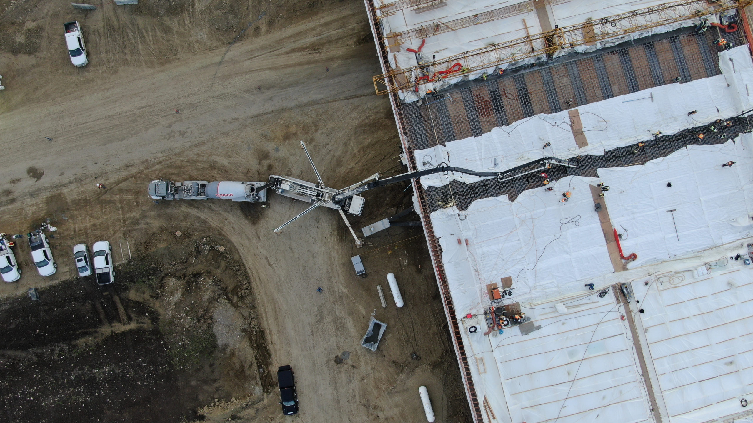 overhead view of Dynamic at work on the Ring Road project