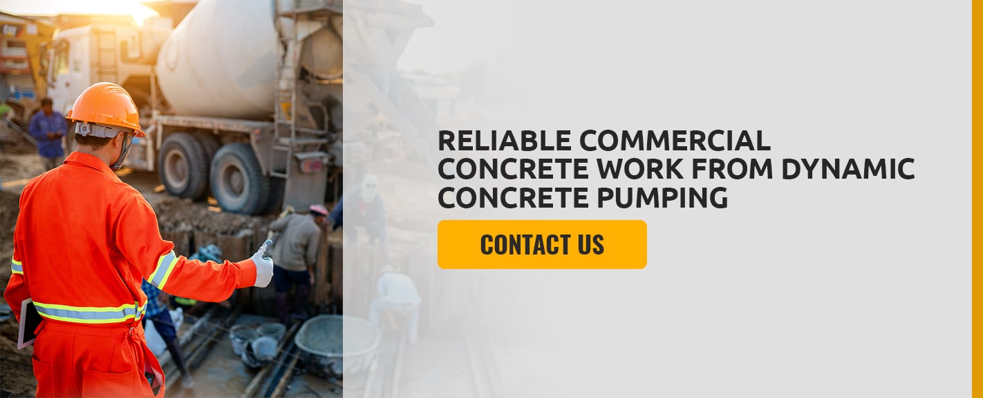 reliable commercial concrete work from Dynamic Concrete Pumping